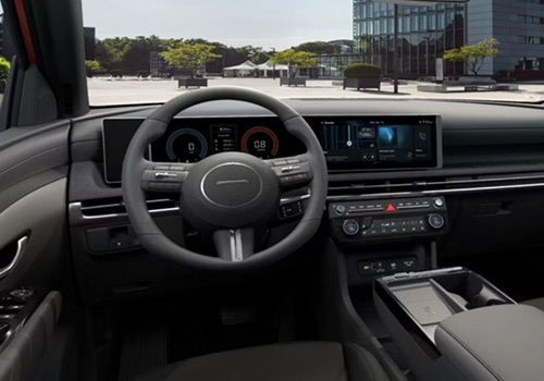 Panel přístrojové deska a volat v interiéru vozu Hyundai TUCSON GO Czech!