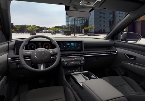 Interiér vozu Hyundai TUCSON v černém provedení