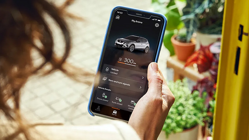 Chytrý telefon s připojením SEAT CONNECT pro vůz SEAT Arona