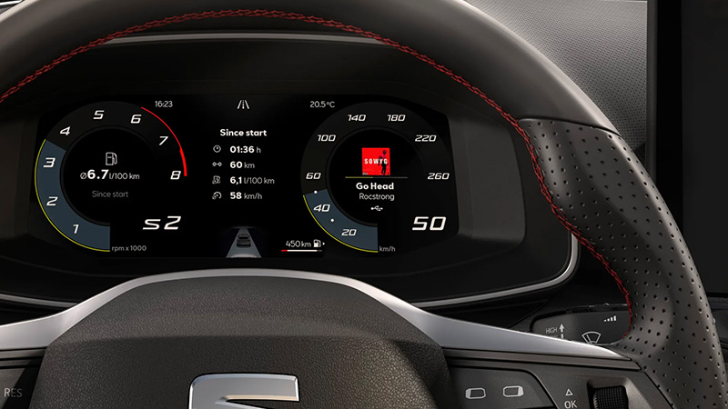 SEAT Leon Sportstourer - Digitální přístrojový štít