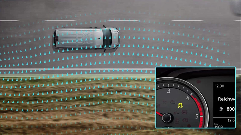 Volkswagen Grand California vw grand california asistent kompenzaci bocniho vetru