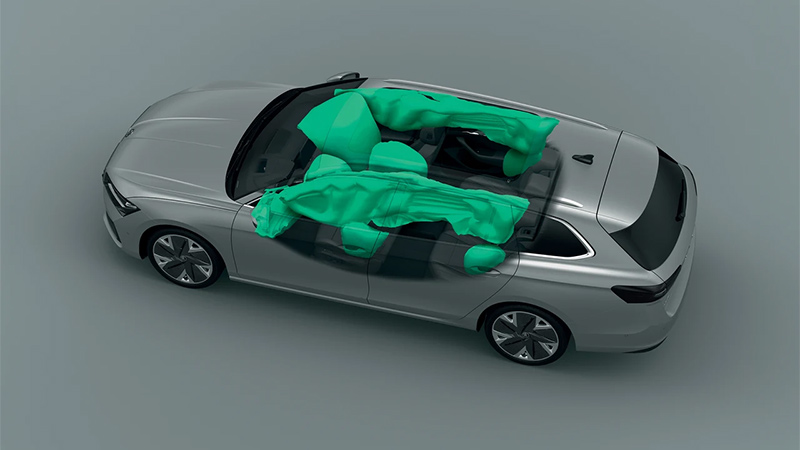 skoda superb combi airbagy